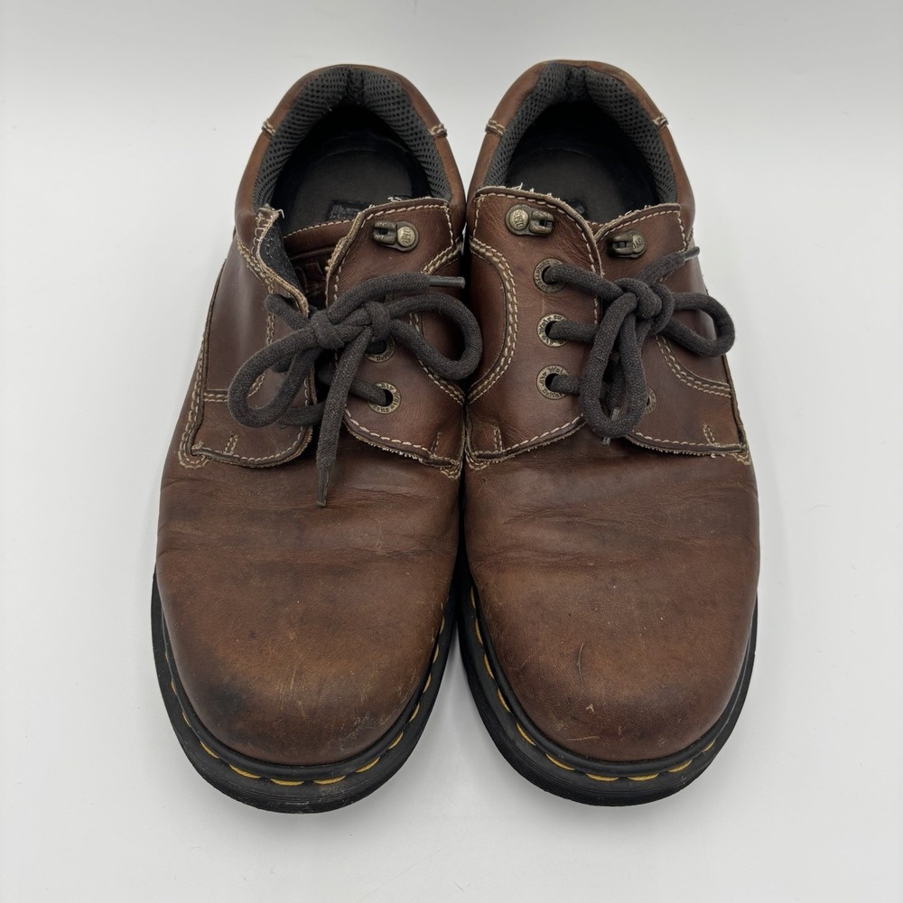 Doc Martens Distressed Brown Leather Goth Shoes Mens 9 Vintage - Picture 2 of 9